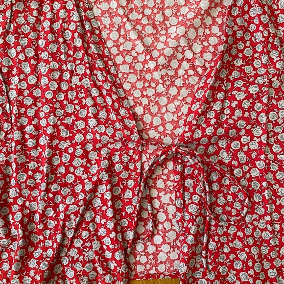 Motel Floral Tie top - Picture 3 of 4